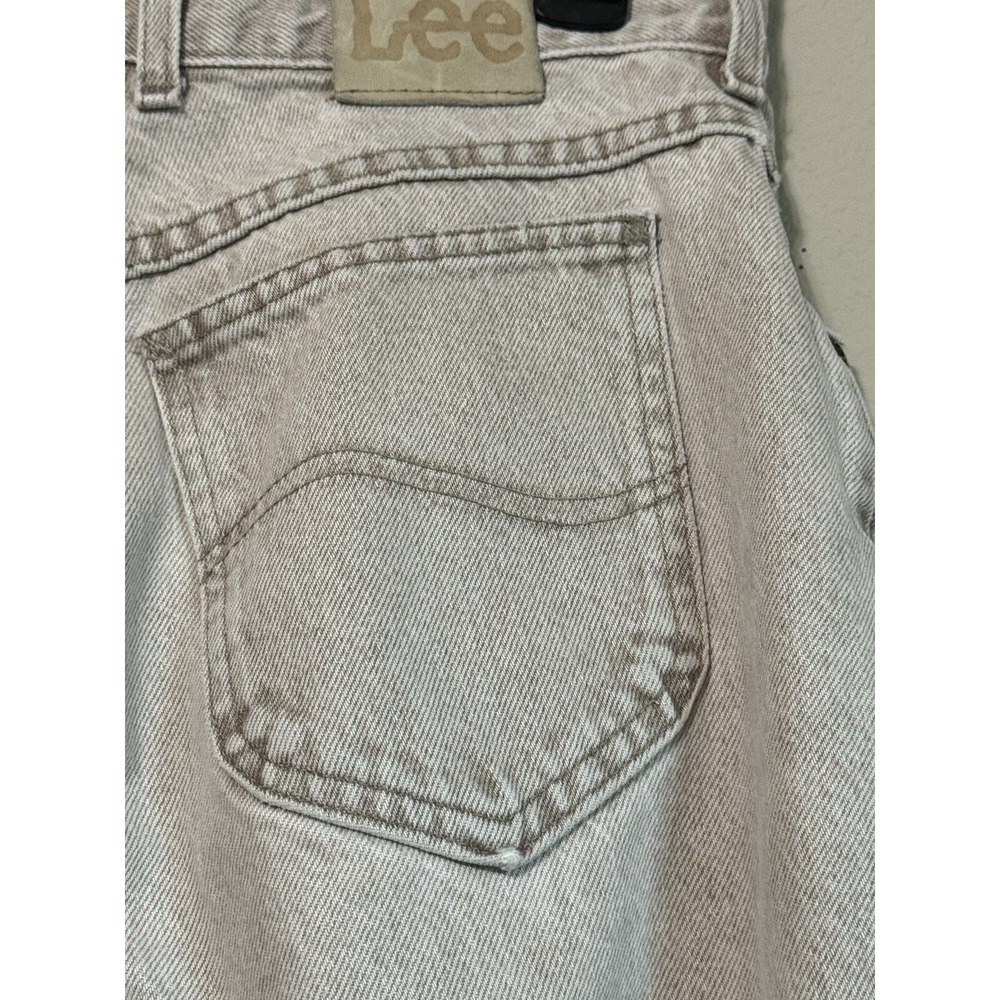 VTG Y2K Lee Women's Jeans Size 12M Tan/Brown High Rise Straight Leg - Picture 3 of 5